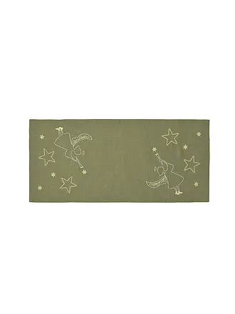 SANDER |  Weihnachts Tischläufer 38x85cm STARDUST Ecru | olive